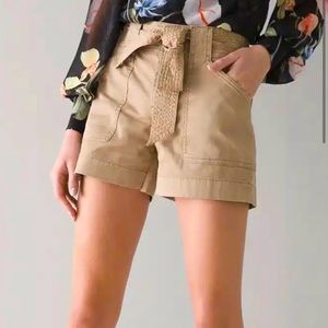 WHBM High-Rise Belted Pret Utility 5-Inch Shorts